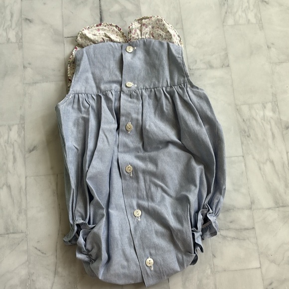 Paloma de la O Baby Girl’s Shortie with Floral Ruffles and Bow - Picture 6 of 10